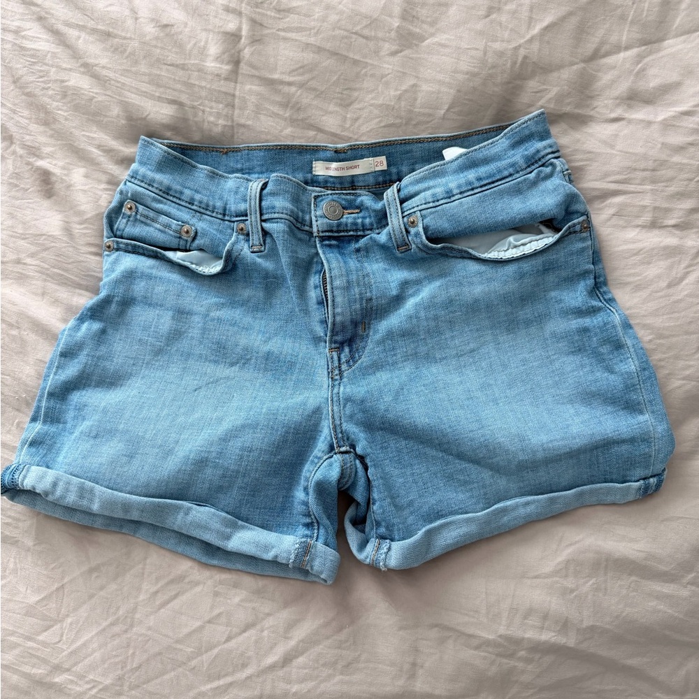 Levi's Light Blue Jean Shorts